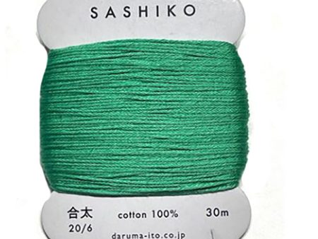 Sashiko Thread - Daruma - Medium  Regular Weight - 30m - # 207 Emerald Supply