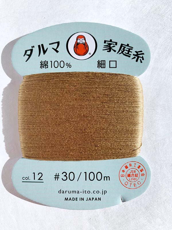 Daruma Hand Sewing Thread - 30wt Hand Sewing Thread - # 12 Carmel Discount