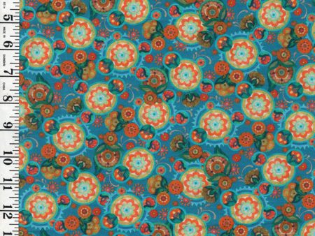 Tropical - Cockatoo Collection - Floral Medallions -29080-Q - Teal - ON SALE 30% - By the Yard For Sale