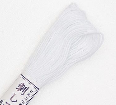 Sashiko Thread - Olympus 20m - Solid Color - # 01 White For Sale