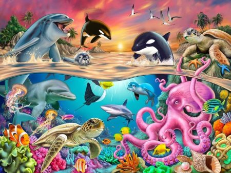 *Tropical - Jewels of the Sea - LARGE (36 ) Treasure Trove PANEL - DDC11485-MULTI-D For Discount