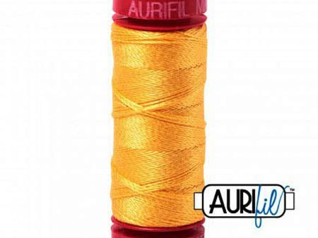 Aurifil 12wt Cotton Thread - 54 yards - 1135 Warm Yellow Hot on Sale