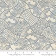 *Japanese - Moda Indigo Blooming - Japanese Weights with Traditional Motifs - 48094-18 - Sand-Midnight - Last 2 1 2 Yards Online