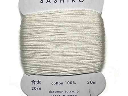 Sashiko Thread - Daruma - Medium  Regular Weight - 30m - # 202 Natural For Sale