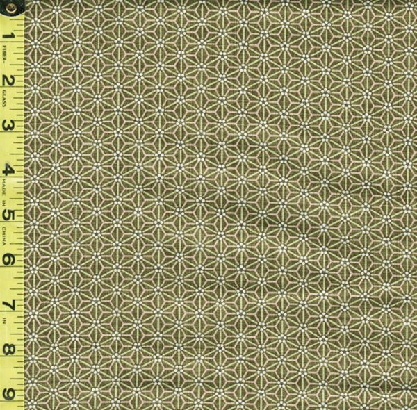 Japanese - Morikiku - Asanoha - M-17000-E18 - Dobby Weave - Olive Cheap