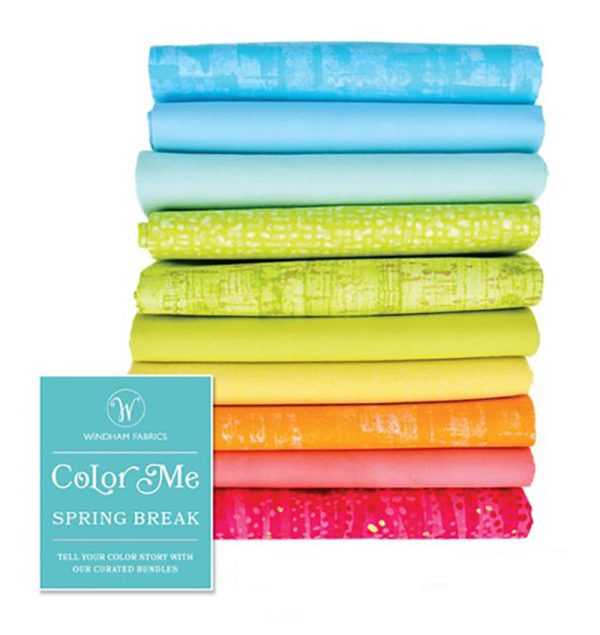 Fat Quarter Color Pack - COLOR ME - SPRING BREAK - 10 Fat Quarter Bundle on Sale