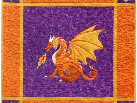 Quilt Pattern - Needlesongs - Dragonfire - Wall Hanging For Sale