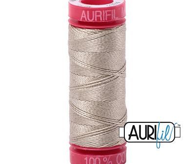 Aurifil 12wt Cotton Thread - 54 yards - 2324 Stone For Discount