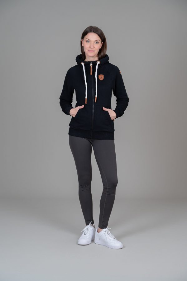 Hera Black Full-Zip Hoodie Fashion