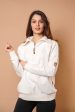 Padma Ivory Half-Zip Sweatshirt For Cheap