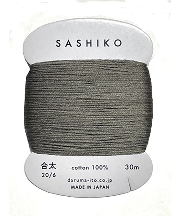 Sashiko Thread - Daruma - Medium  Regular Weight - 30m - # 229 Dark Gray Fashion