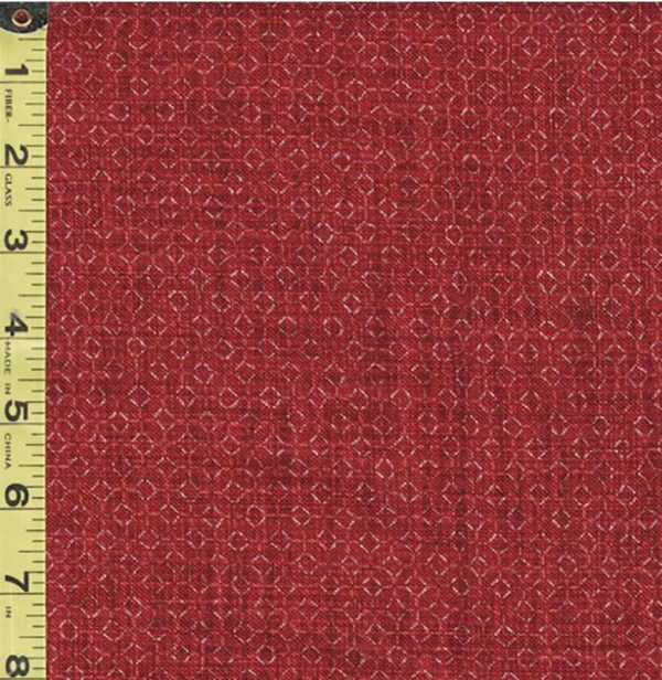 Japanese - Sevenberry Nara Homespun - Small Tonal Honeycomb - SB-850327D3-3 - Vintage Red Fashion