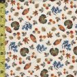 *Floral - A Flutter of Leaves - Small Floating Fall Leaves - 29121-E - Natural - ON SALE - SAVE 30% - By the Yard on Sale