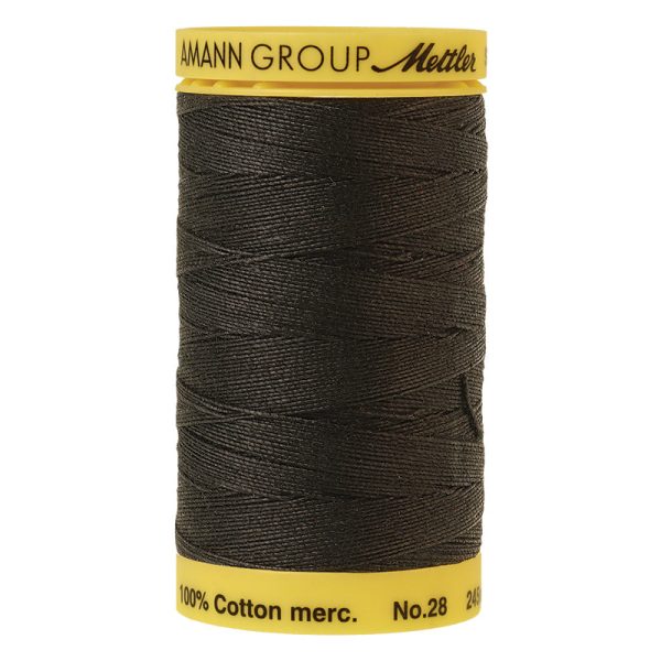 Mettler Cotton Sewing Thread - 28wt - Large Size - 275 yards - 4000 Black For Cheap