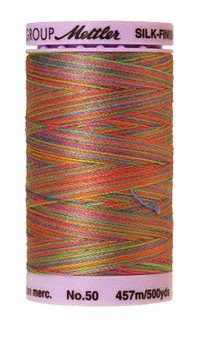 Mettler Cotton Sewing Thread - 50wt - 547 yd  500M - Variegated - 9842 Preppy Brights Discount