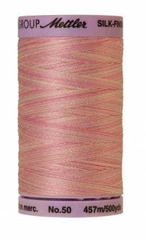 Mettler Cotton Sewing Thread - 50wt - 547 yd  500M - Variegated - 9837 So Soft Pink Discount