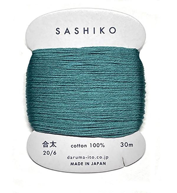 Sashiko Thread - Daruma - Medium  Regular Weight - 30m - # 205 Teal Supply