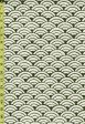 Japanese - Sevenberry Seigaiha Waves - Haori Shantung Dobby Weave - 850108-2-2 - Olive Green & Ivory Discount