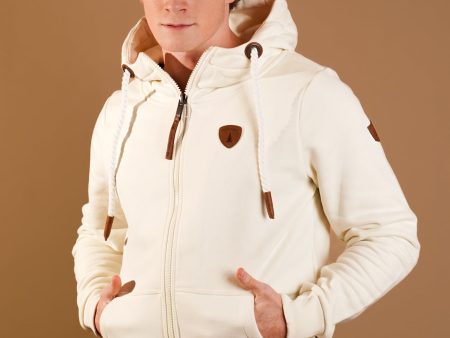 Zeus Oatmeal Zip Hoodie For Cheap