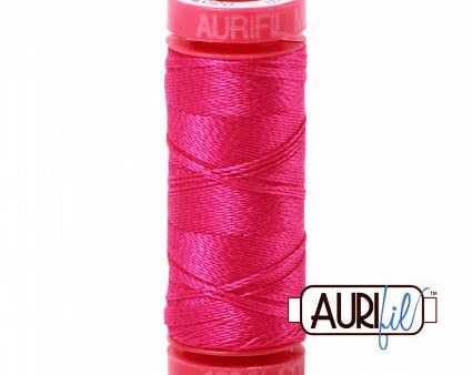 Aurifil 12wt Cotton Thread - 54 yards - 4020 Bright Fuchsia Online Sale