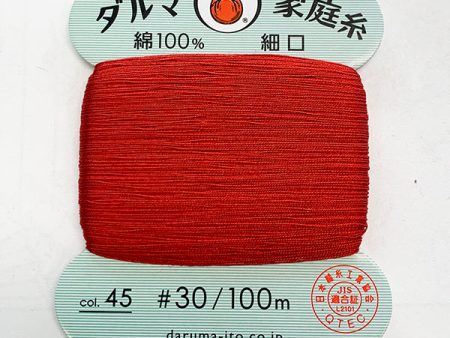 Daruma Hand Sewing Thread - 30wt Hand Sewing Thread - # 45 Scarlet Online now