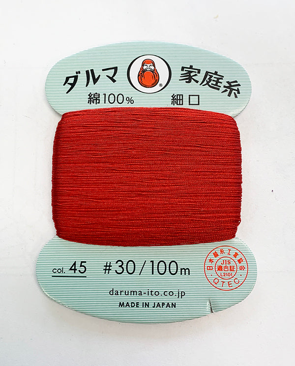 Daruma Hand Sewing Thread - 30wt Hand Sewing Thread - # 45 Scarlet Online now