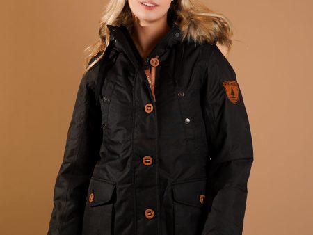 Everly Black Parka Cheap