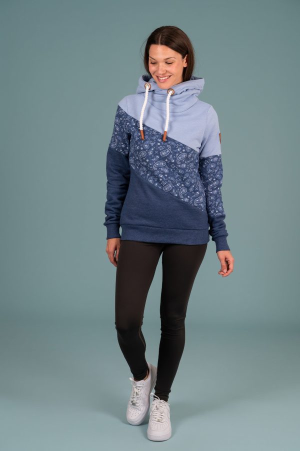 Selene Print Hoodie in Chambray Mix Sale