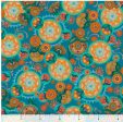 Tropical - Cockatoo Collection - Floral Medallions -29080-Q - Teal - ON SALE 30% - By the Yard For Sale