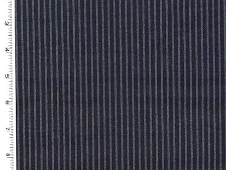 *Japanese - Cosmo Pinstripe - Dark Navy- Indigo - AP1310-15 - Last 1 yard Fashion