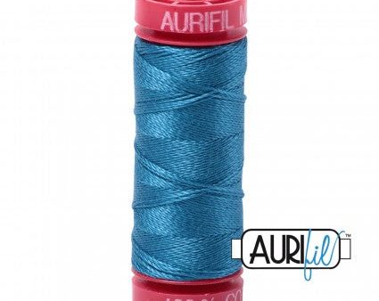 Aurifil 12wt Cotton Thread - 54 yards - 1125 Medium Teal Online Sale