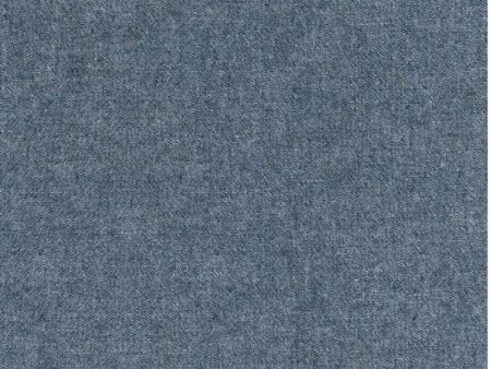 Denim Fabric - Indigo Chambray - Washed - 56  Wide - Light Weight - # 1467 - Blue-Gray - Last 1 5 8 Yards For Sale