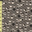 Japanese Novelty - Cosmo Cat Faces & Waves - AP41903-2D - Black & Tan - Last 7 8 Yard Hot on Sale