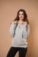 Faith Half-Zip Hoodie in Light Heather Grey Cheap