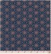 Japanese - Sevenberry Kasuri Collection - Asanoha with Sashiko-Like Stitches (2 ) - SB-88220D3-3 - Indigo Online Sale