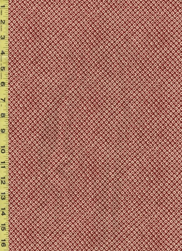 Japanese - Sevenberry Kasuri Collection - Kanoko - Faux-Shibori Dot Motif - SB-88222D6-1 - Dark Brick Red & Tan Online