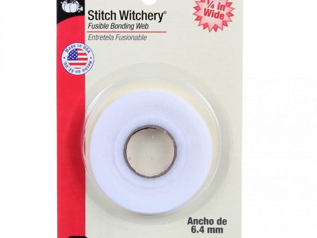 Interfacings & Stabilizers - Stitch Witchery - Double Sided Fusible Bonding Web - 1 4 inch x 20 yards (6.4mm x 18.3mm) - WHITE Fashion