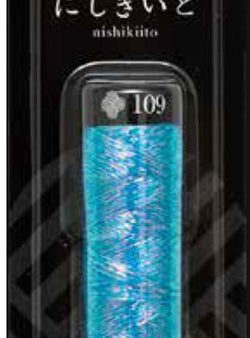 Lecien Nishikiito Metallic Embroidery Floss:  109 - Opali - Blue Sky For Sale