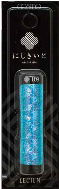 Lecien Nishikiito Metallic Embroidery Floss:  109 - Opali - Blue Sky For Sale