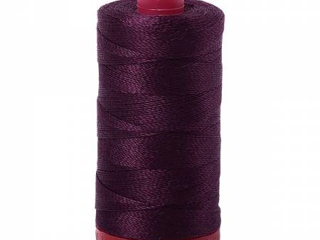 Aurifil 12wt Cotton Thread - 356 yards - 1240 Dark Eggplant Online Hot Sale