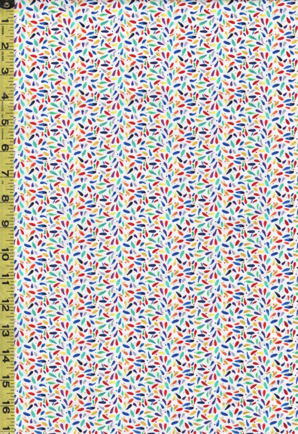 SHOP HOP 2023 - Colorful Confetti - Y3898-1 - White - ON SALE - $5.00 yard - By the Yard - Last 1 1 3 Yards Supply