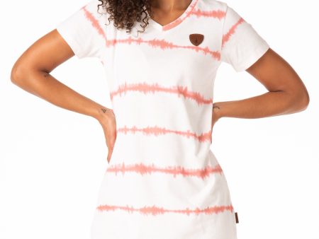 Hazel Dusted Clay Stripe Tie-Dye Dress on Sale