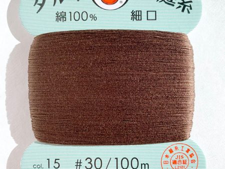 Daruma Hand Sewing Thread - 30wt Hand Sewing Thread - # 15 Mocha Brown Hot on Sale