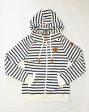 Hera Print Navy Ivory Stripe Full-Zip Hoodie For Discount