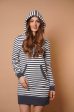 Carmen Stripe Hoodie Dress For Cheap