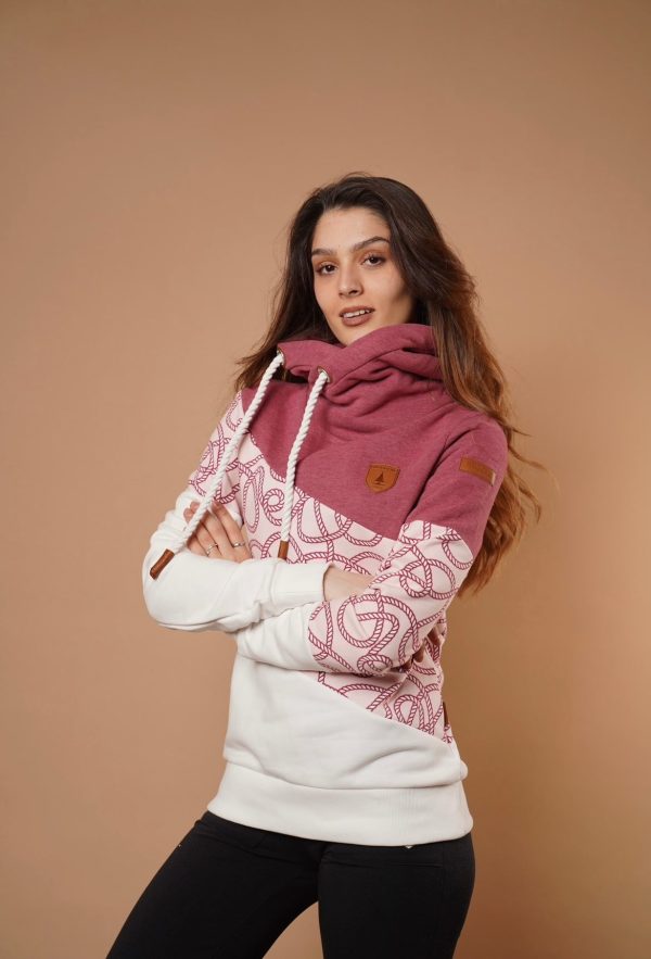 Selene Wine Mix Hoodie Fashion