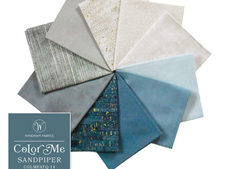 Fat Quarter Color Pack - COLOR ME - SANDPIPER - 10 Fat Quarter Bundle For Cheap