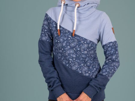 Selene Print Hoodie in Chambray Mix Sale