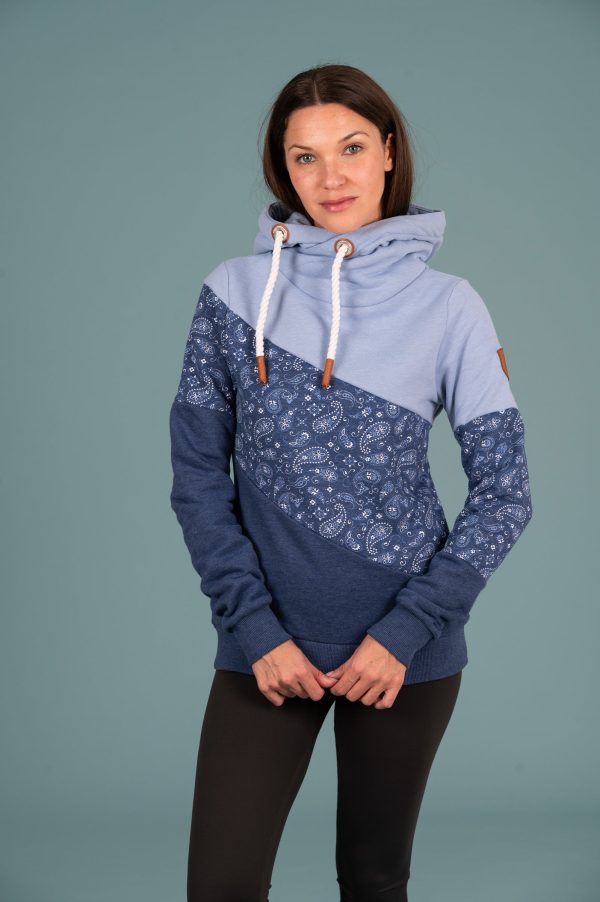 Selene Print Hoodie in Chambray Mix Sale