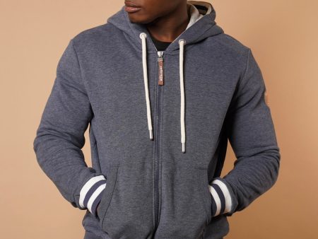 Sophar Navy Zip Hoodie Discount